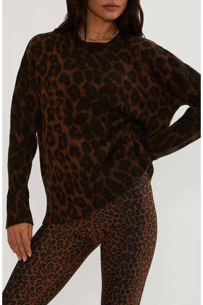 Callie Sweater Caramel Leopard